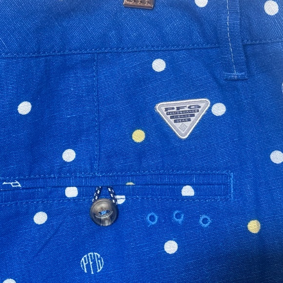 Columbia PFG Women's Harborside Regular FIt Shorts Blue Polka Sz 8 - Picture 4 of 6